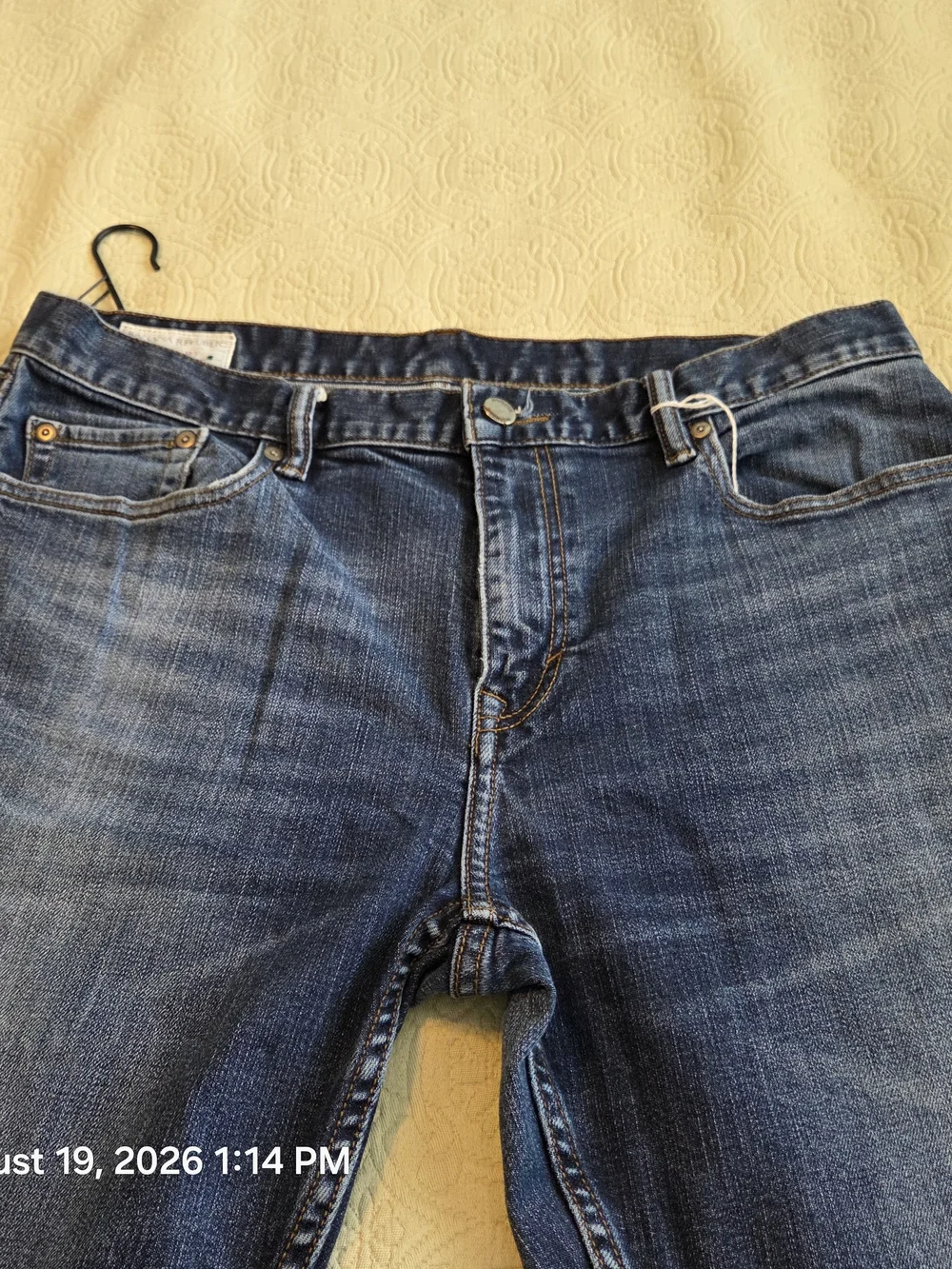 Banana Republic Mens Dark Blue Classic Straight Jeans
